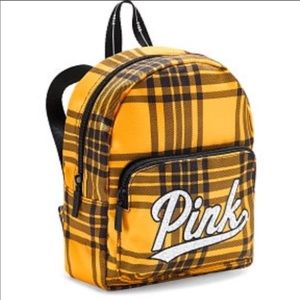 Pink checkered micro mini bag